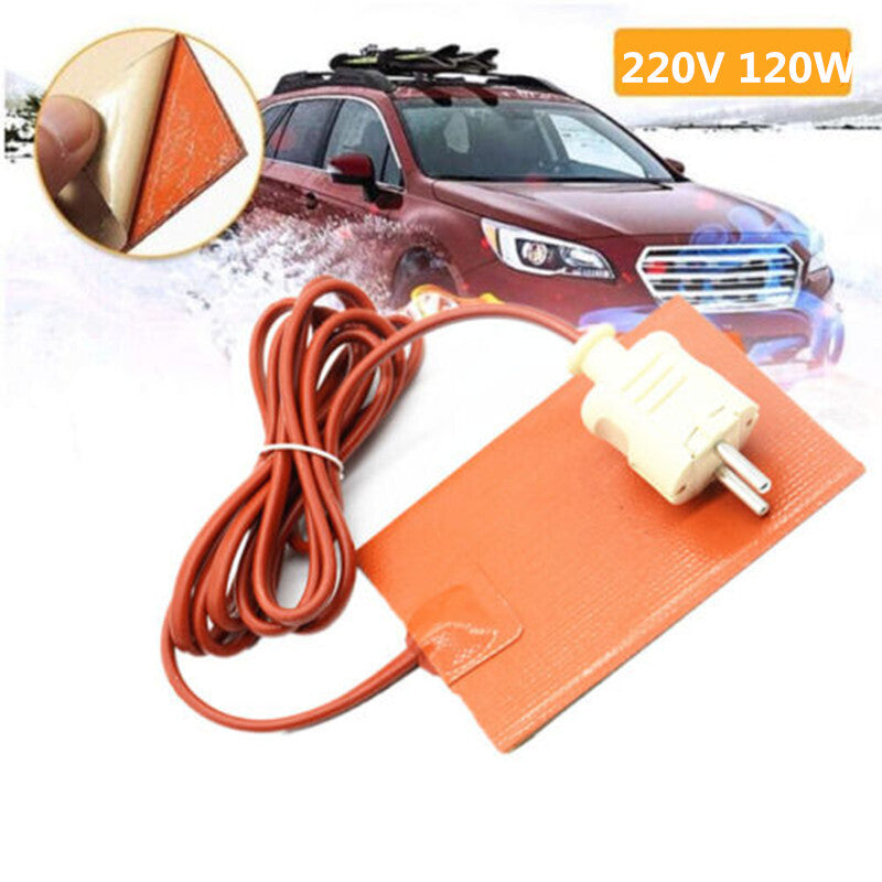 220V Engine Oil Sump Pad Silicone Heater Hydraulic Tank Heating Plate  EU Plug