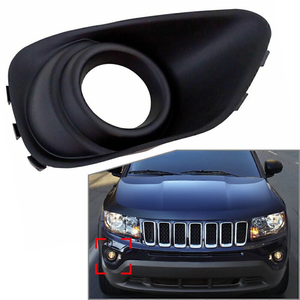 Right Side Front Bumpe Fog Light Lamp Bezels Trim Fit for Jeep Compass 2011-2017