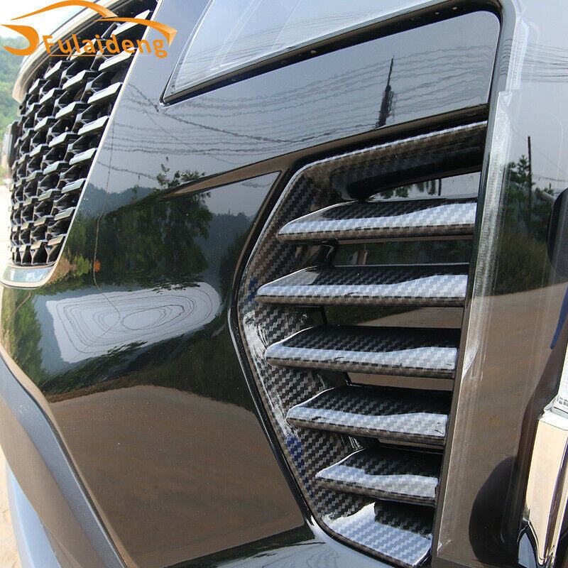 Trim for Cadillac XT4 2018-2021 Carbon Style Front Bumper Fog Light Lamp Covers