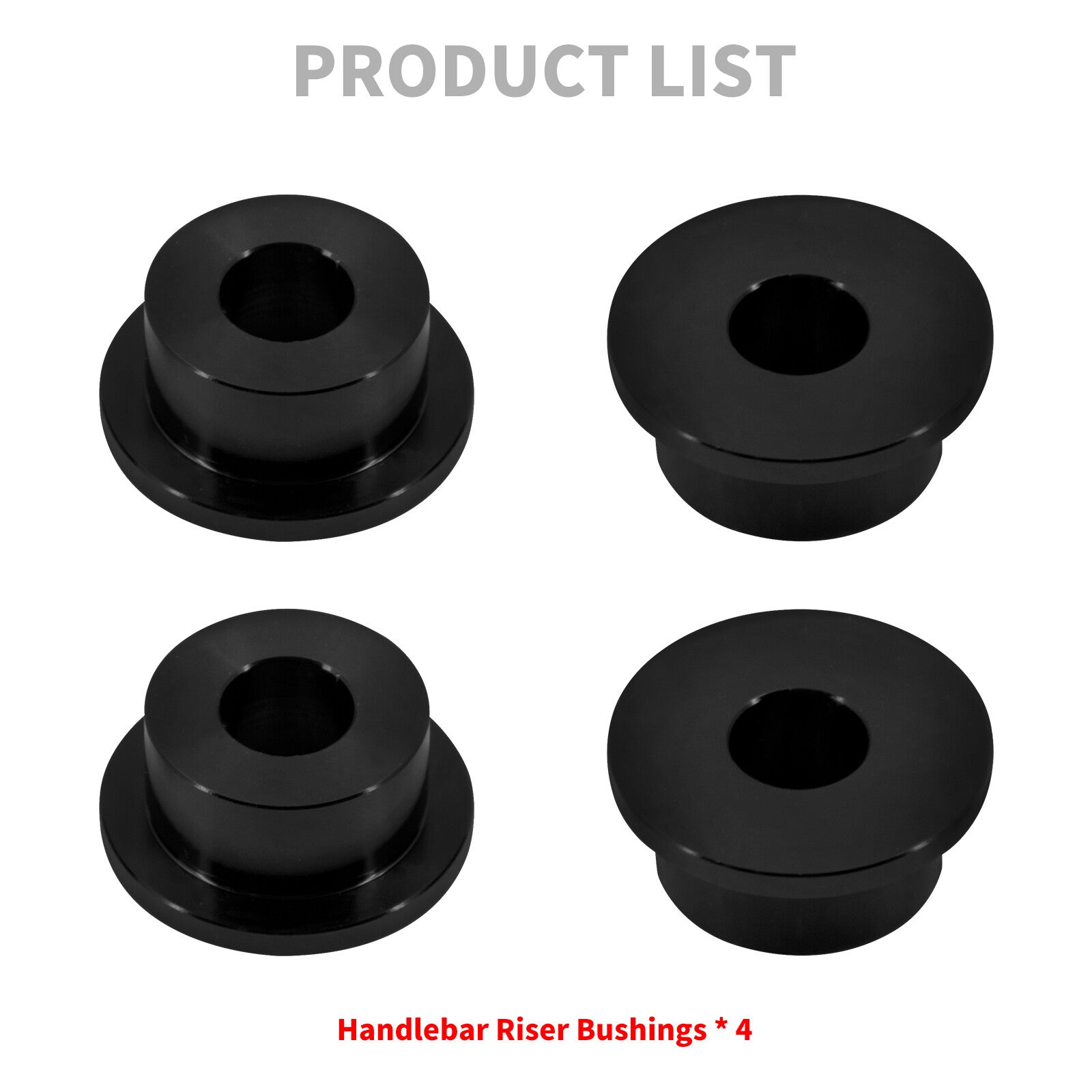 Black Handlebar Riser Bushing Fit for Harley Dyna Fat Bob Low Rider 1973-2017