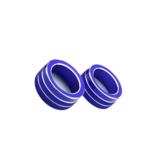 for Mazda CX-30 2020-2022 Blue Aluminum Middle Console AC Knob Cover Trim 2PCS