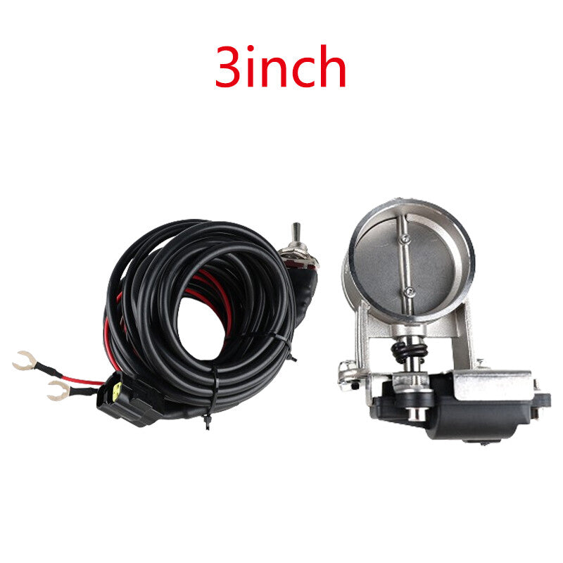 3/3in Electric Exhaust Control Valve Low Pressure For Exhaust Catback Downpipe