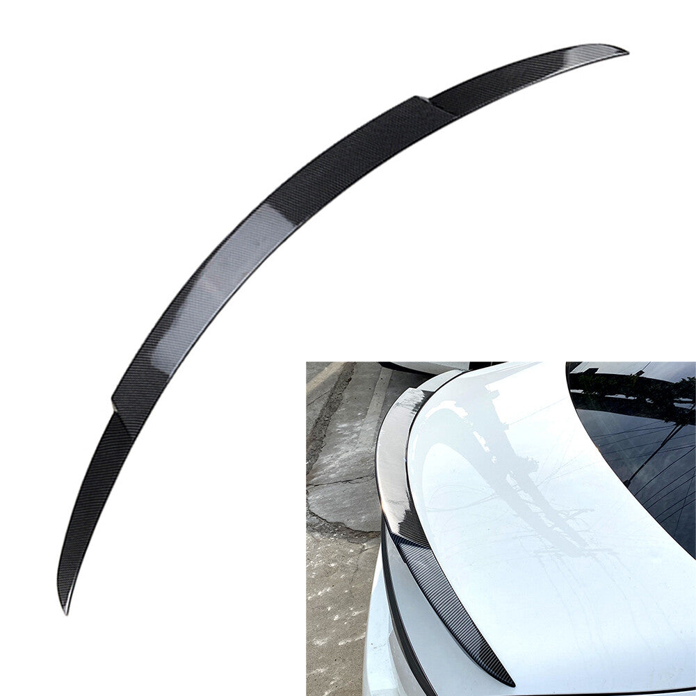 Rear Trunk Spoiler Lip Wing Carbon for Benz C-Class W205 C63 4 Door Sedan 15-21
