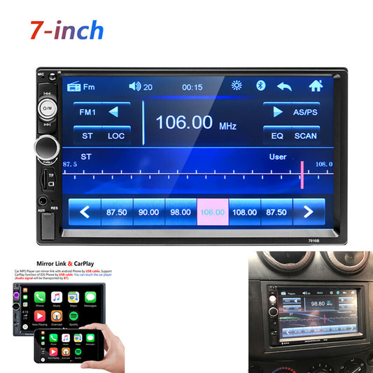 2Din 7 Car MP5 Radio Stereo Autoradio Player Support Rear View Camera Mirrolink