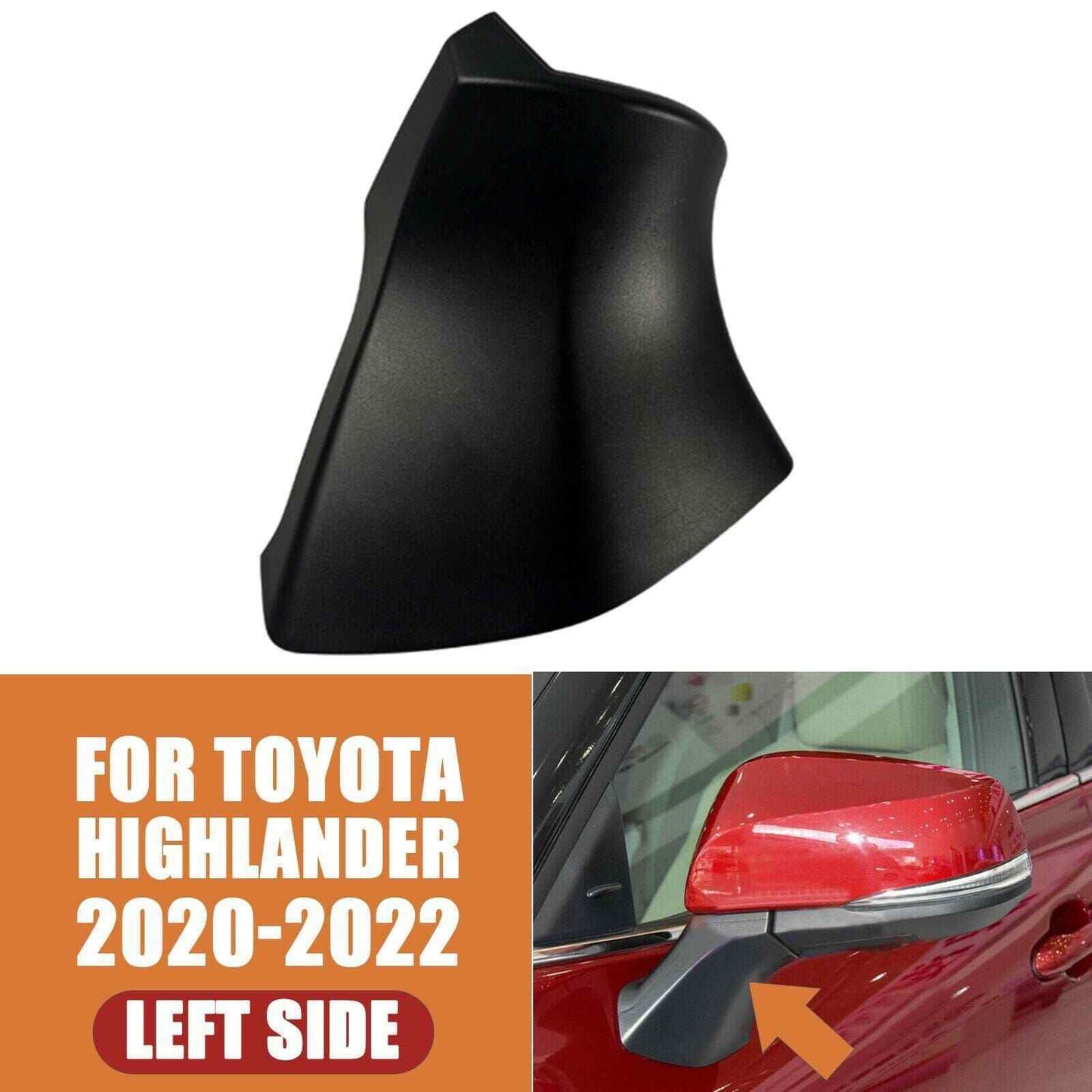 2020 2021 2022 LEFT Driver Side Rearview Mirror Base Cover for Toyota Highlander LEFT Driver