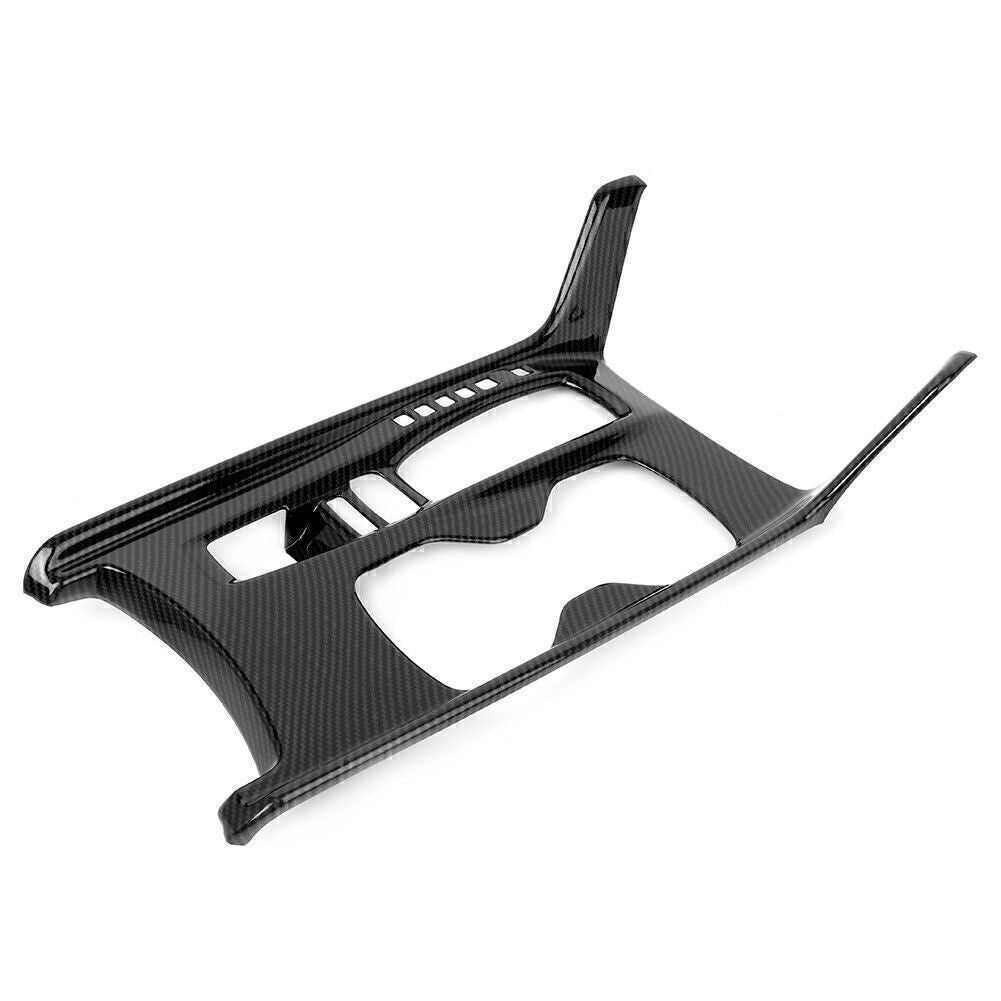 Carbon Fiber Gear Shift Box Water Cup Holder Cover Trim Fit for Honda Accord 2018