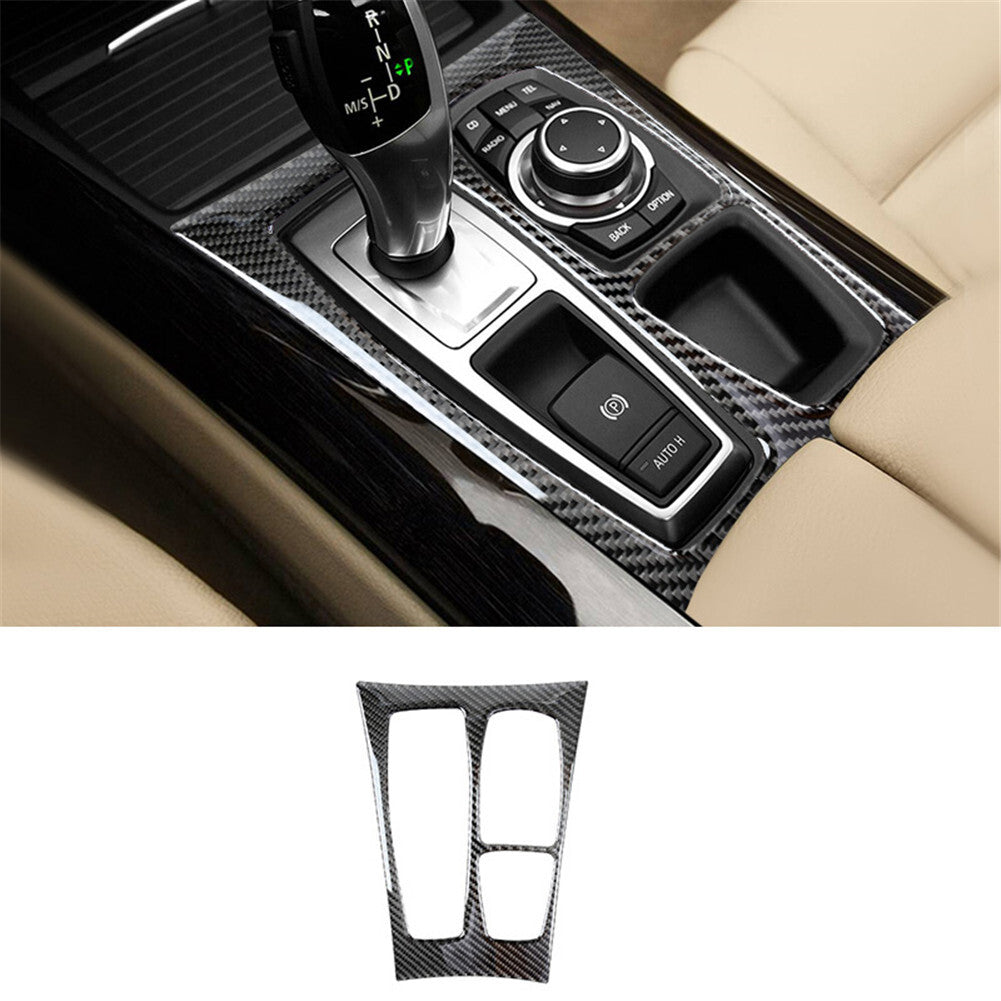 Carbon fiber gear switch frame cover for BMW X5 E70 X6 E71 2011-2013 type B