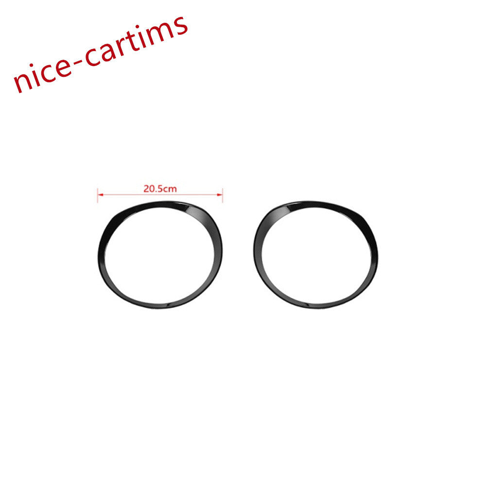 2¡ÁBlack ABS Front Headlight Lamp Ring Cover for Suzuki for Jimny 2019-24 Accessories