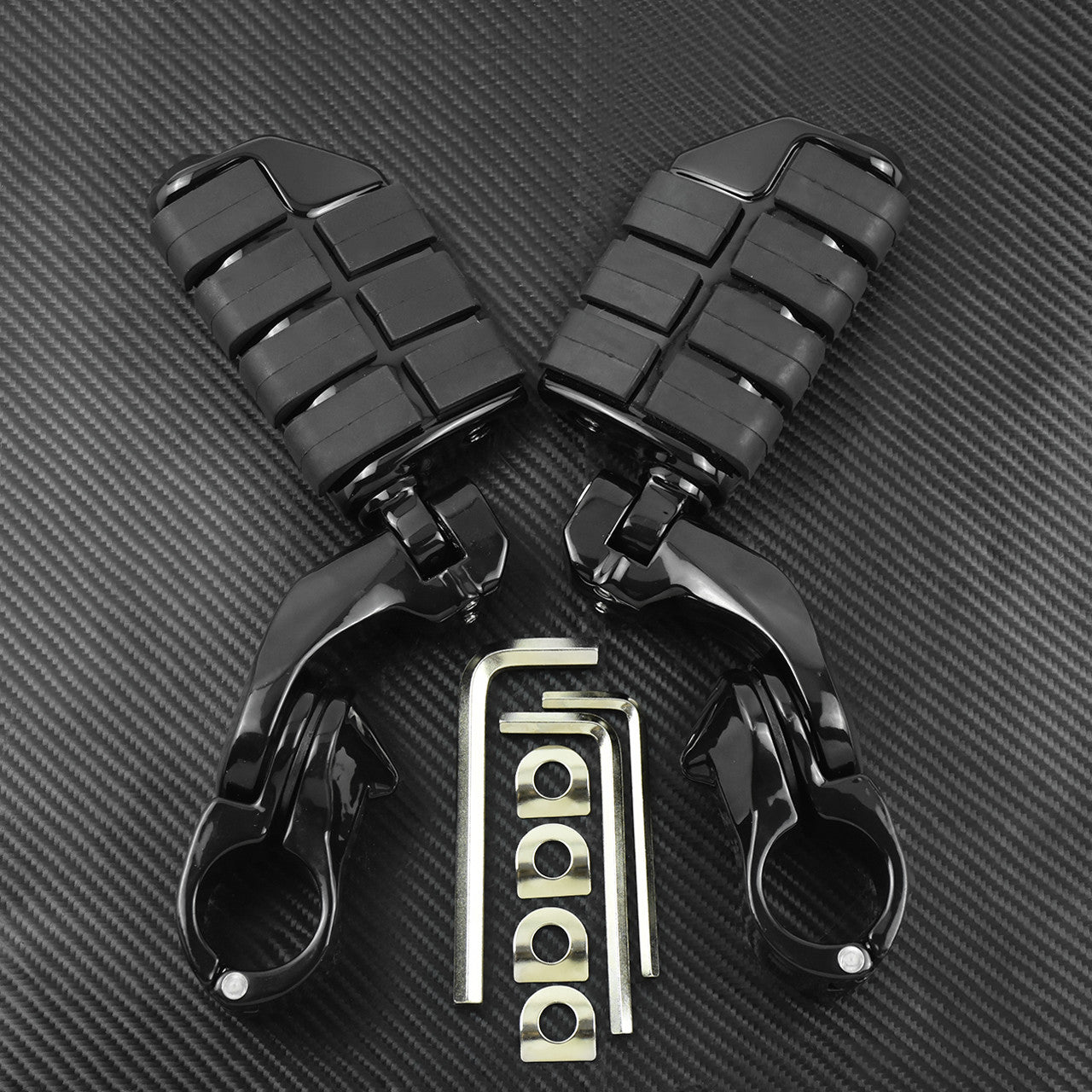 1.25 Adjustable Crash Bar Highway Foot Pegs Footrests Fit for Harley Touring