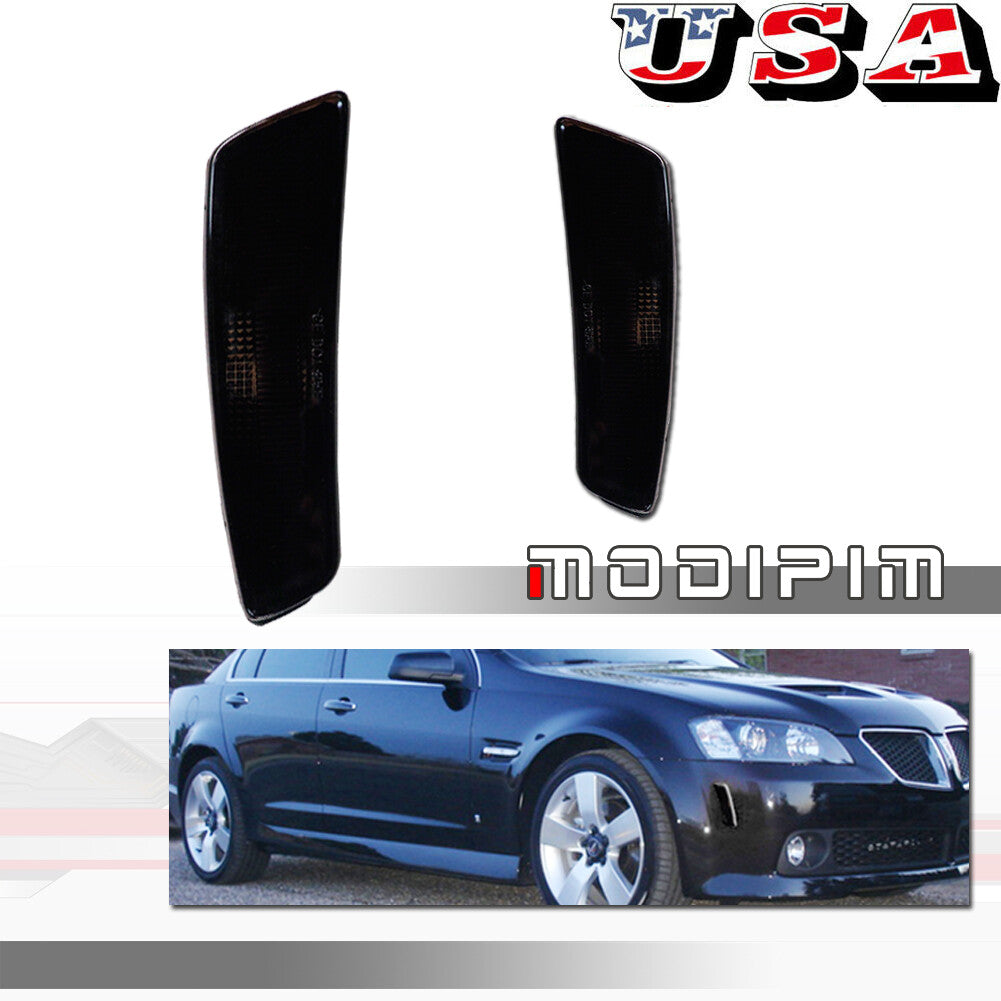 2-Pack Smoke Front Marker Indicator Housings for 2008-2009 for Pontiac G8