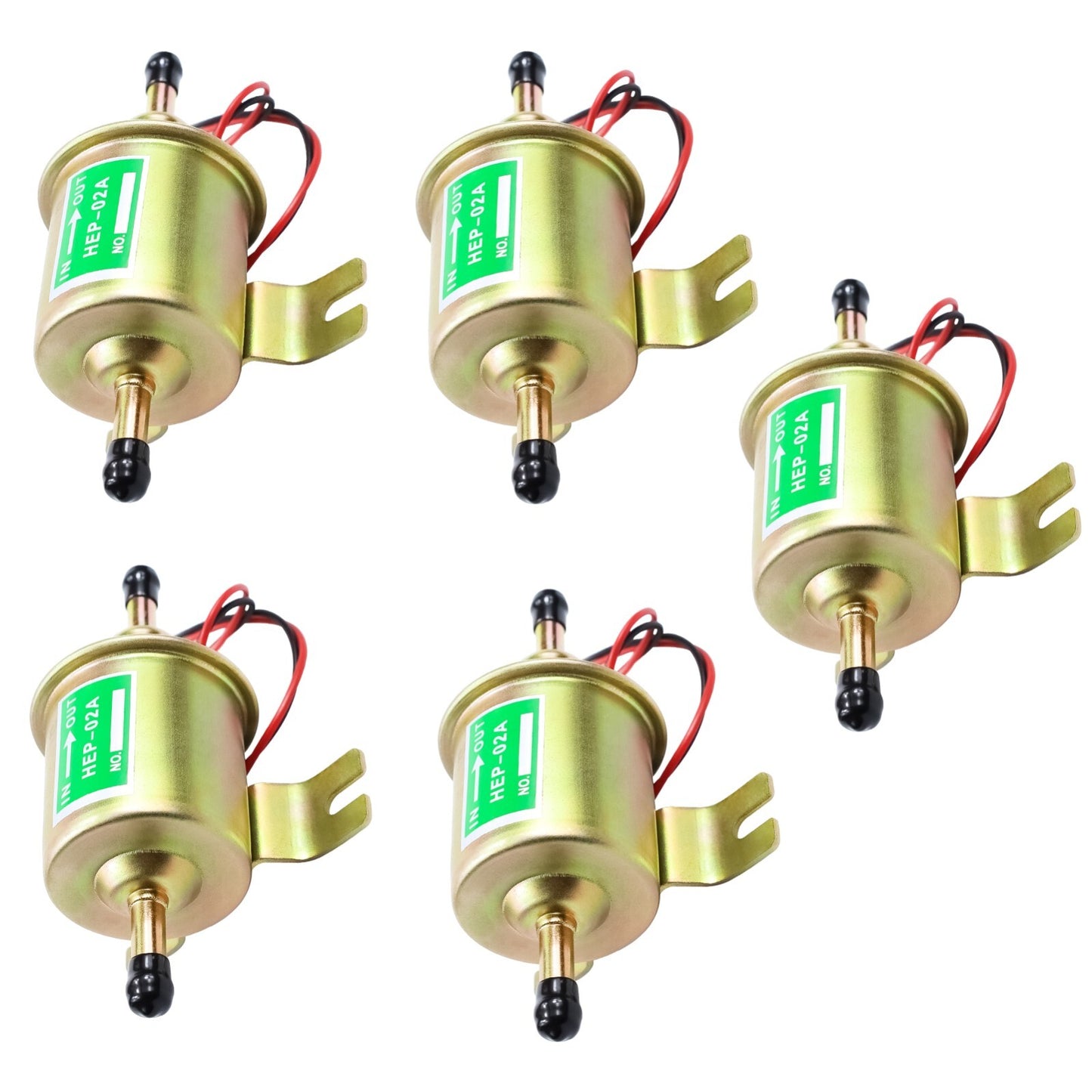 5xElectric Fuel Pump for Lawn Mower Carburetor Gas Diesel Engine 2.5-4psi HEP-0