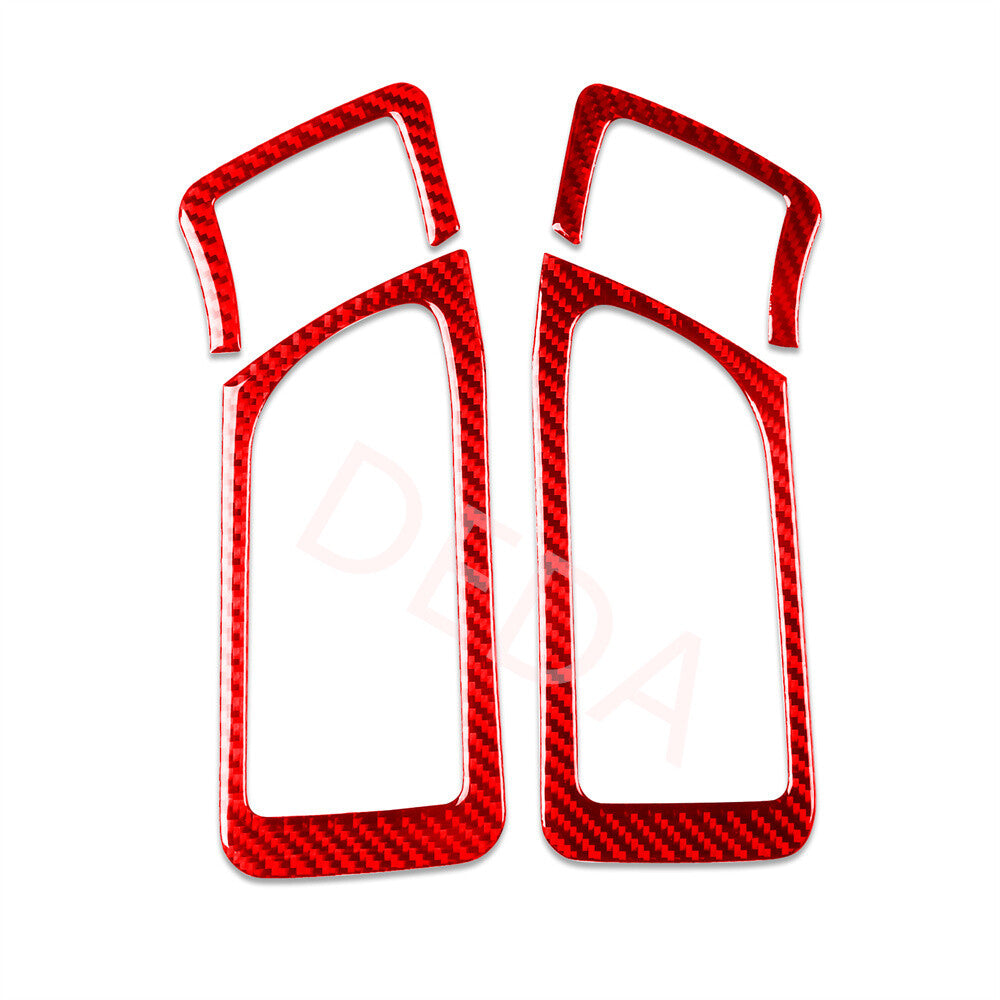 Red Carbon Fiber Rear Door Handle Cover for Land Rover Discovery Sport 2015-2019