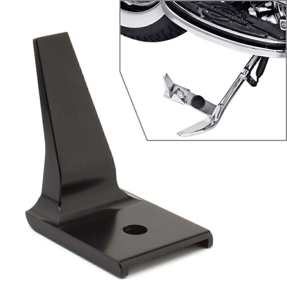 for Harley - for Davidson FLST 07-17 . BigBoar Black Motorcycle Side Stand Extension