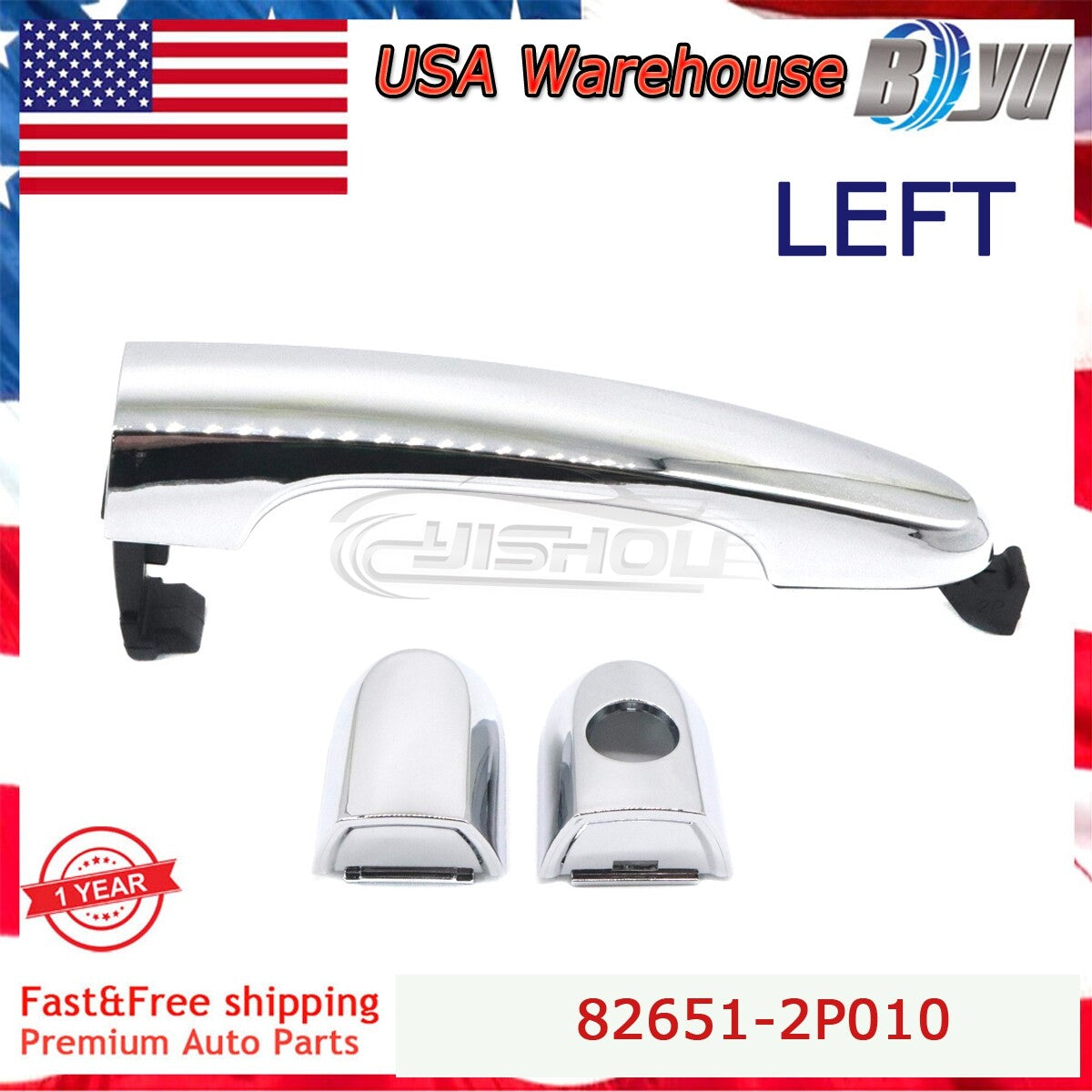Left Front Rear Exterior Chrome Outside Door Handle Side For 2011-15 for Kia Sorento