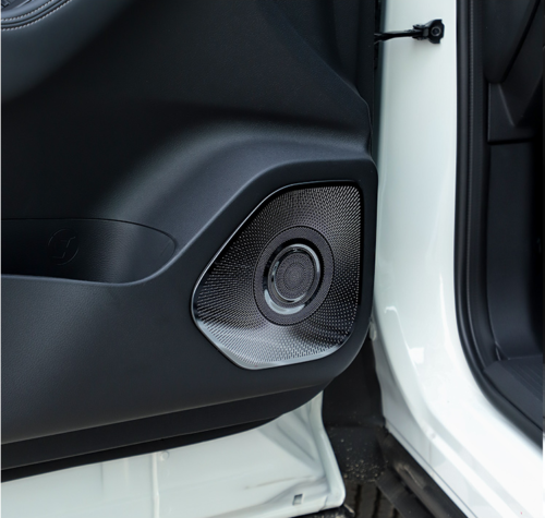4Pcs for Nissan Rogue 2021 2022 Black Stainless Interior Door Speaker Cover Trim
