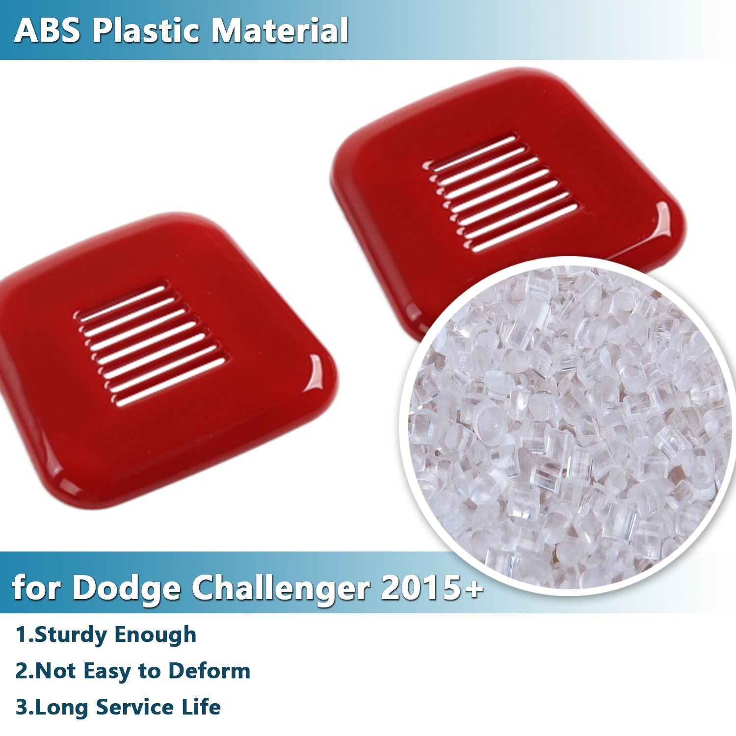 Red Roof Microphone Speaker Decoration Cover Trim for Dodge for Challenger 2015-2023