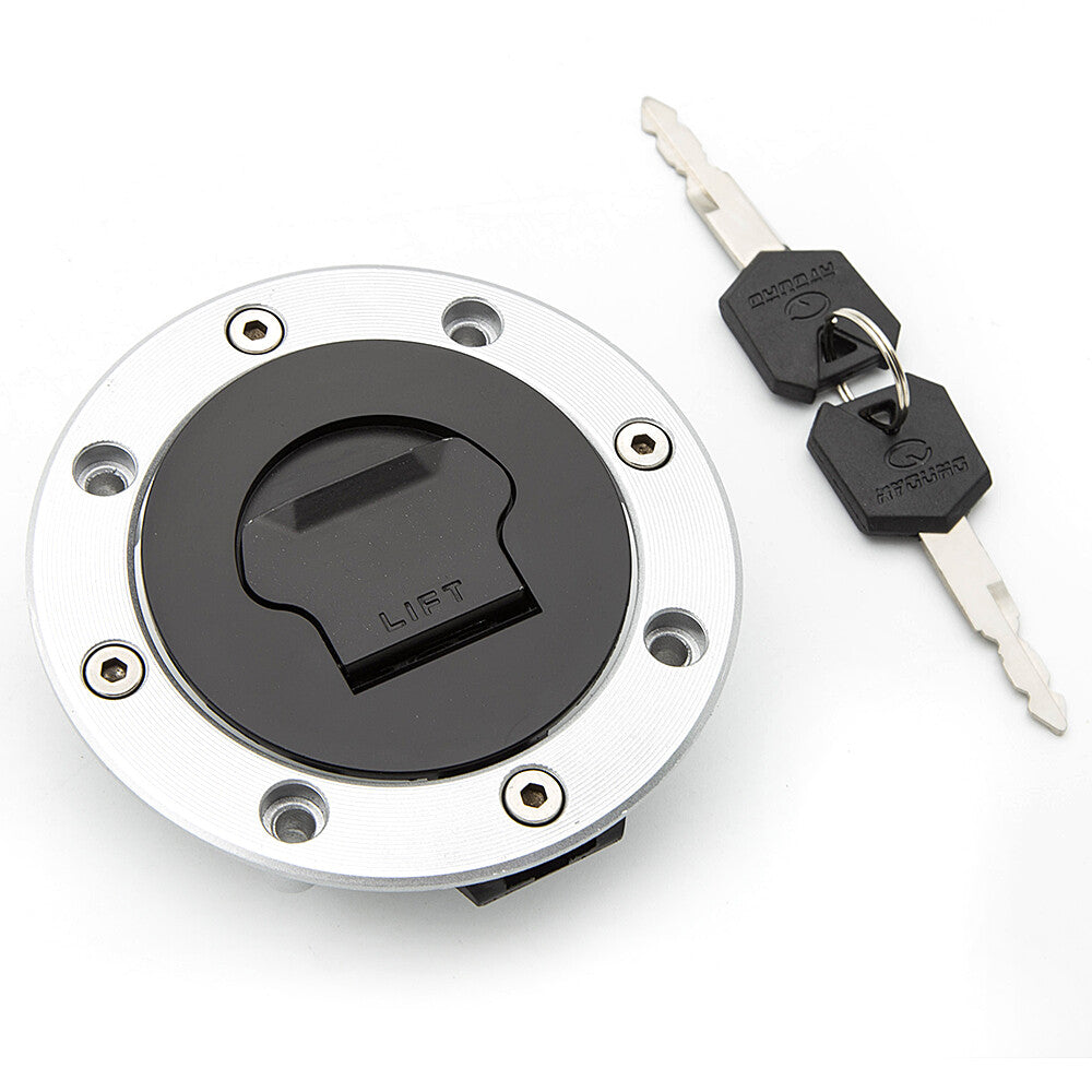 Fuel tank cap lock key for GSXR750 (1988-2002), GSXR600 (1996-2002), and RGV250.