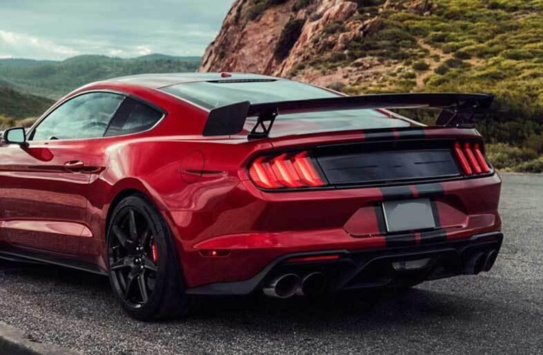 Rear Boot Spoiler Wing Flap 1PCS for Ford for Mustang 2015-2021 GT500 Primer Black