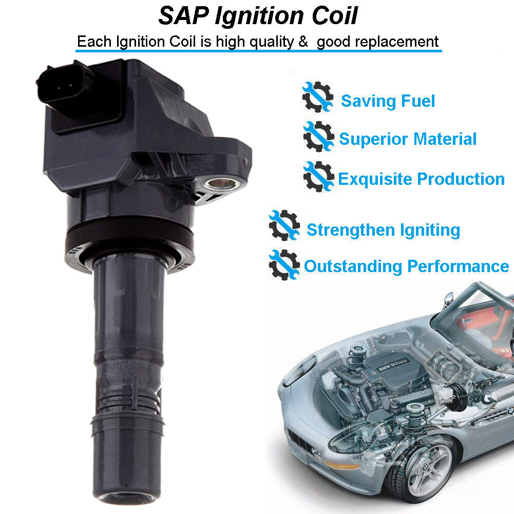 4PCS Ignition Coils 30520-R1A-A01 for Honda for Civic HR-V 1.8L for Acura ILX 2.0 UF672