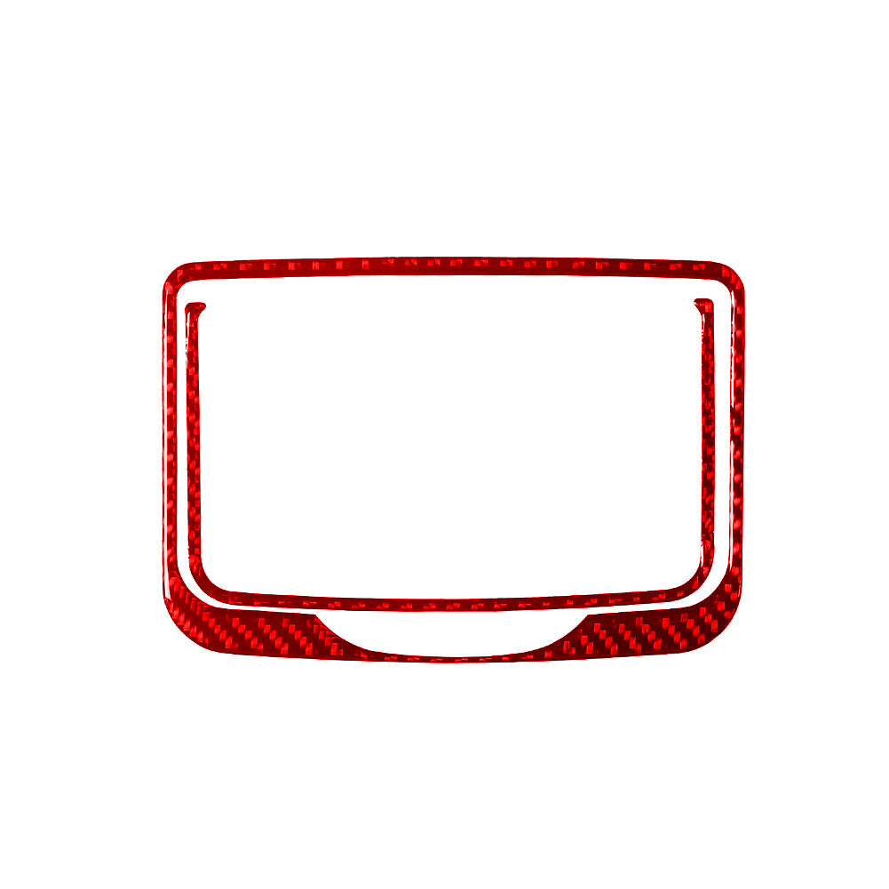 2X Red Carbon Fiber Rear Center Cupholder Cover Trim for Hyundai Azera 2006-2011