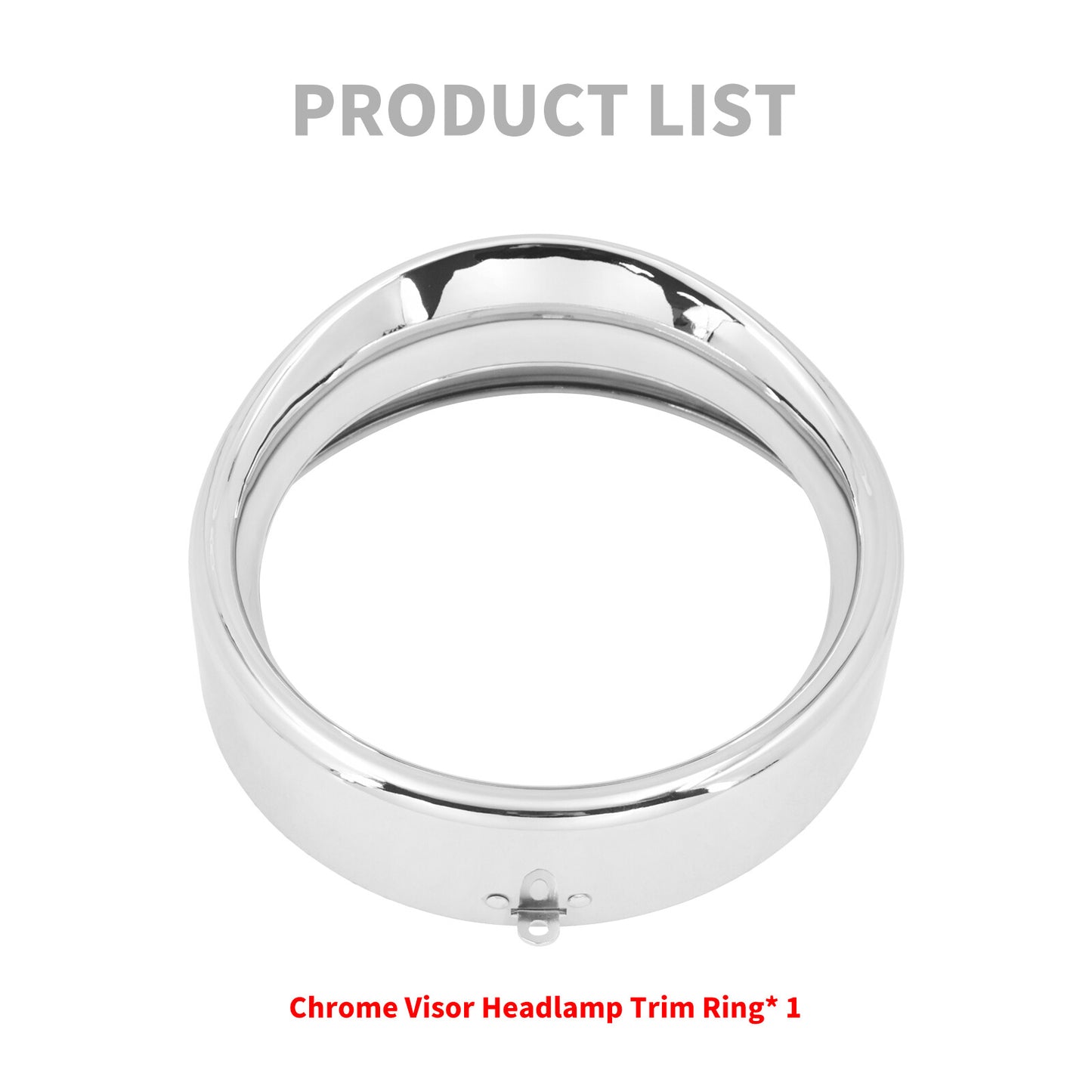 Chrome 7 Headlight Visor Ring Trim Cover Fits for Harley Softail FL 1994-2017