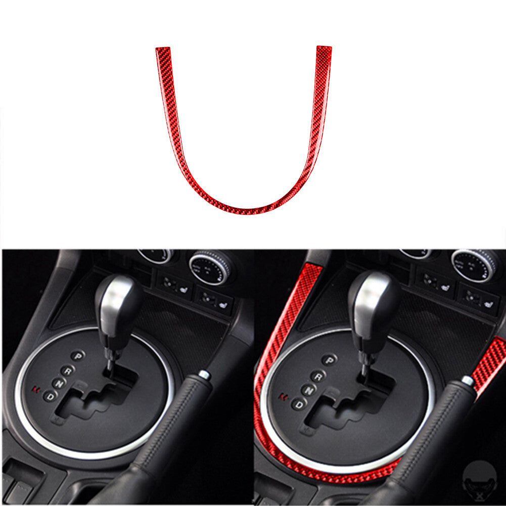 Red Carbon Fiber Interior Gear Shift Frame Cover Trim for Mazda MX-5 Miata 09-15
