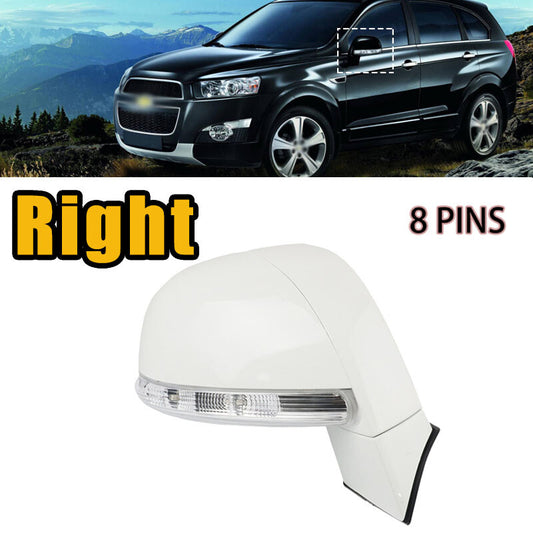Right Rearview Side Mirror Assembly White 8PINS for Chevrolet Captiva 2008-2017