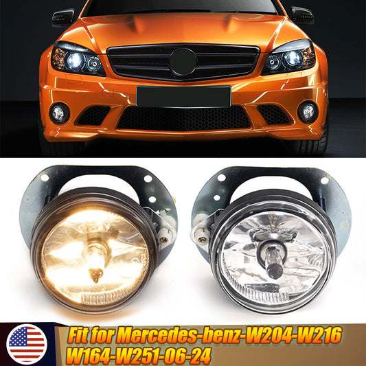 LR front fog lights with bulbs suitable for Mercedes C300 C350 C63 AMG W204 R350 W164