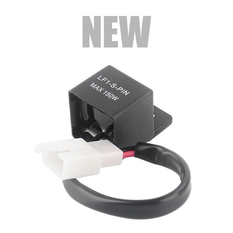 2-PIN Motorcycle LED Flasher Relay Turn Signal Blinker Light Hyper Flash 12V