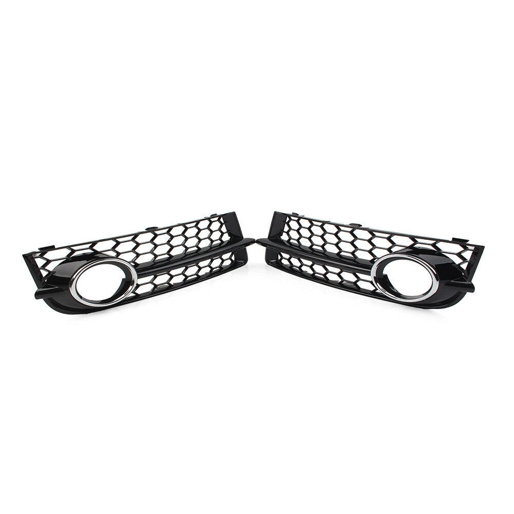 Pair Front Bumper Honeycomb Mesh Fog Light Grille Cover for Audi TT 8J 2006-14
