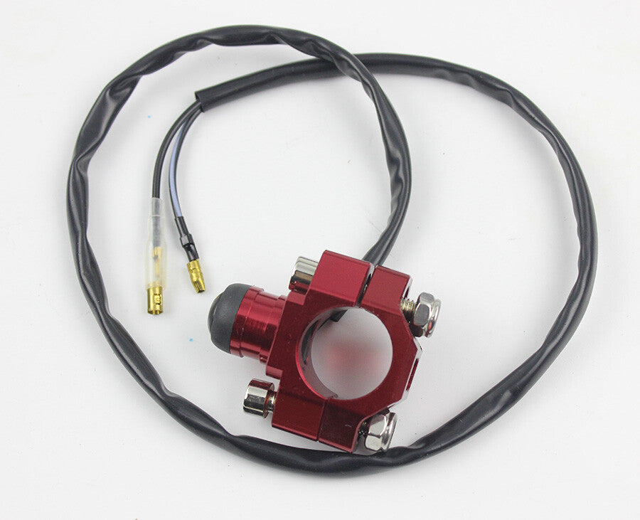 7/8 Red CNC Stop Kill Switch Pit Pro Trail Dirt Bike ATV Quad Motorcycle 22mm