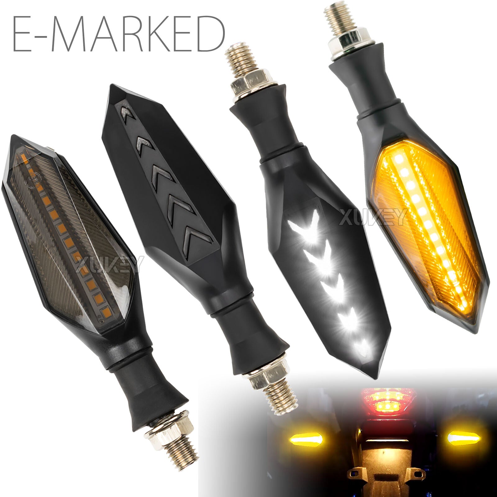 4x Motorcycle Indicators Turn Signal Light Blinker For Bobber Cafe Racer Chopper