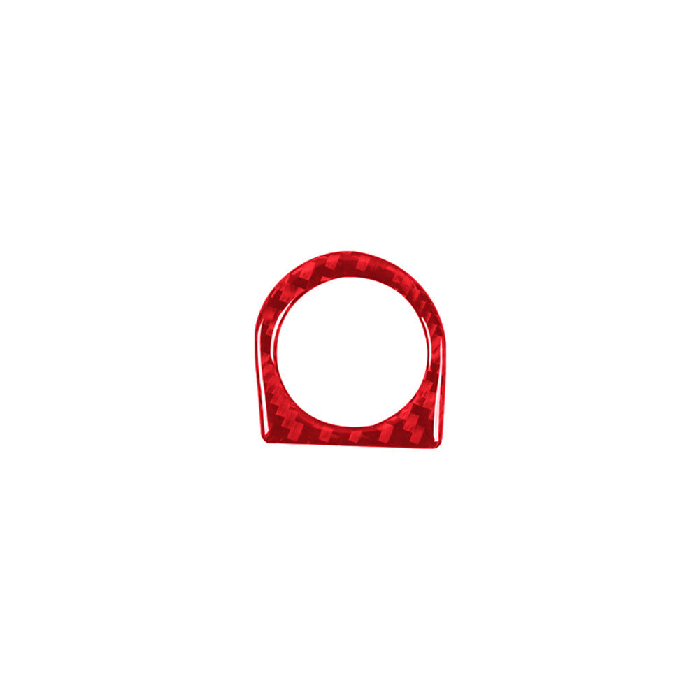 Red Carbon Fiber Ignition Switch Cover Trim for Lincoln for Navigator 2007-2014