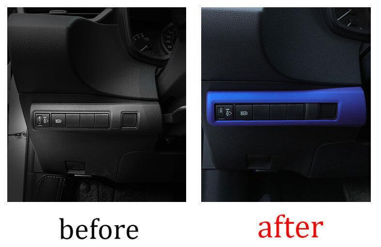 Matt Blue Headlight Switch Control Frame Trim 1pcs Car for Toyota for Corolla 19-22