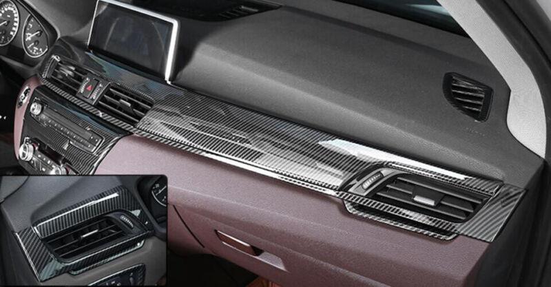 Carbon Fiber Style Central Console Instrument Panel Trim for BMW X2 2018-2021
