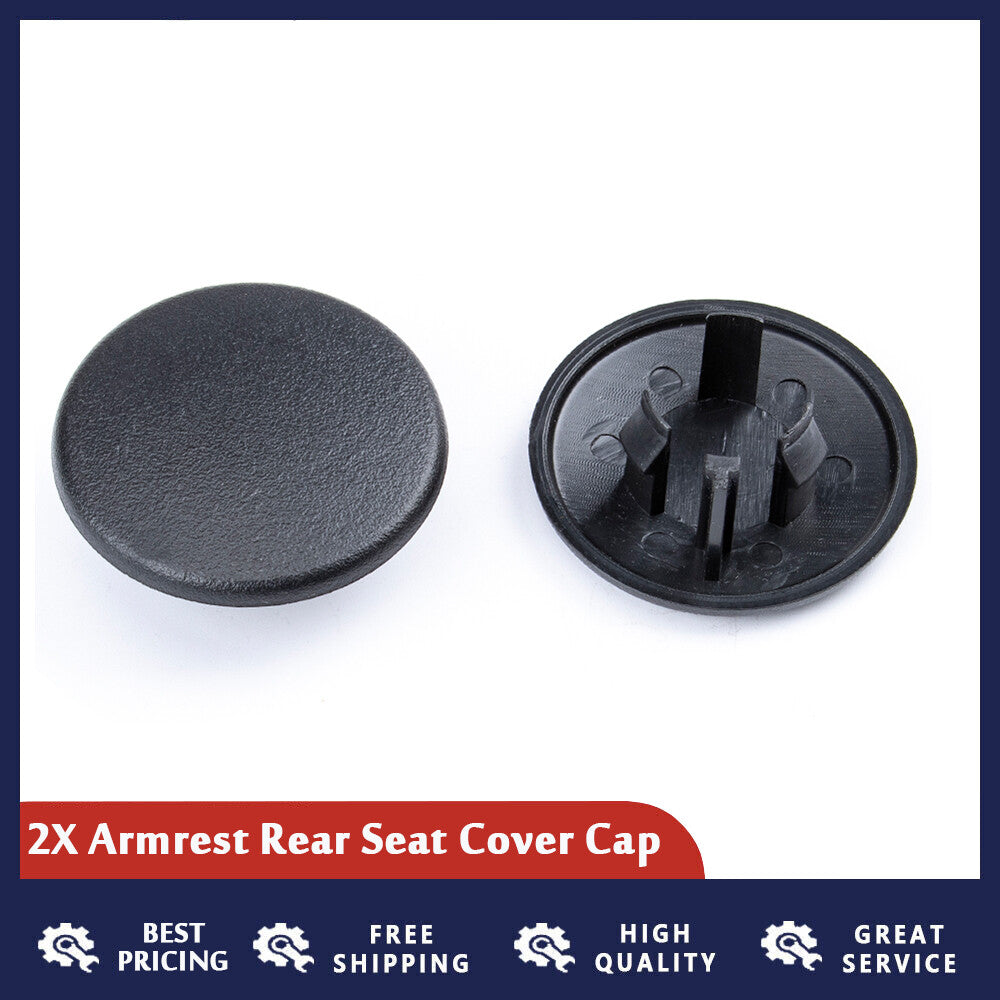 Two black rear for seat armrest bolt covers for 2007-2018 for Chevrolet suburban Gimsey for Yukon Territory models.
