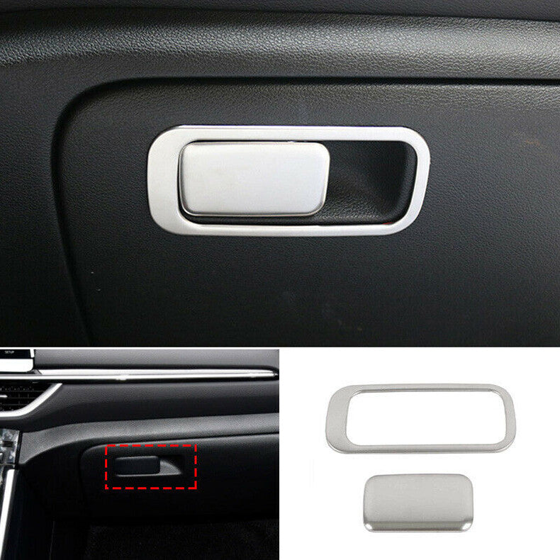 for Kia Forte 2019-2021 Silver interior for Co -Pilot Storage Box Handle Cover trim