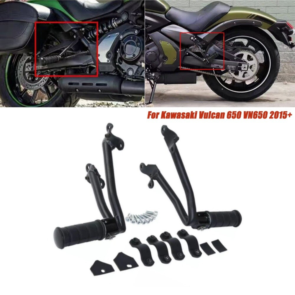 Rear Passenger Footpeg Mount Rack Kit Fit for Kawasaki Vulcan 650 VN650 2015-18