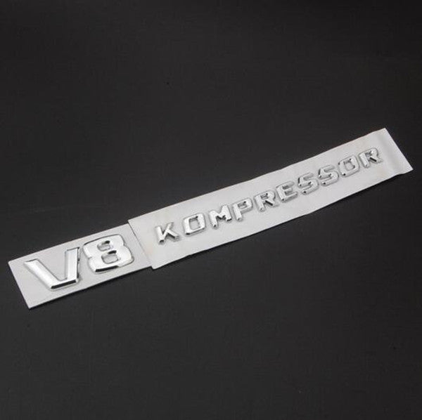 1x V8 Kompressor Badge Emblem Vehicles Fender Decoration Decals Sticker