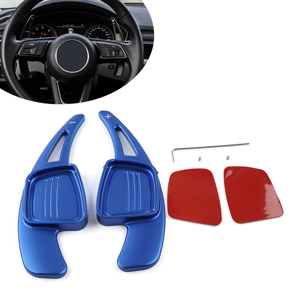 Steering Wheel Paddle Shift Extension Shifter for Audi TT A3/4L/5 S3/4 Q2/5 Blue