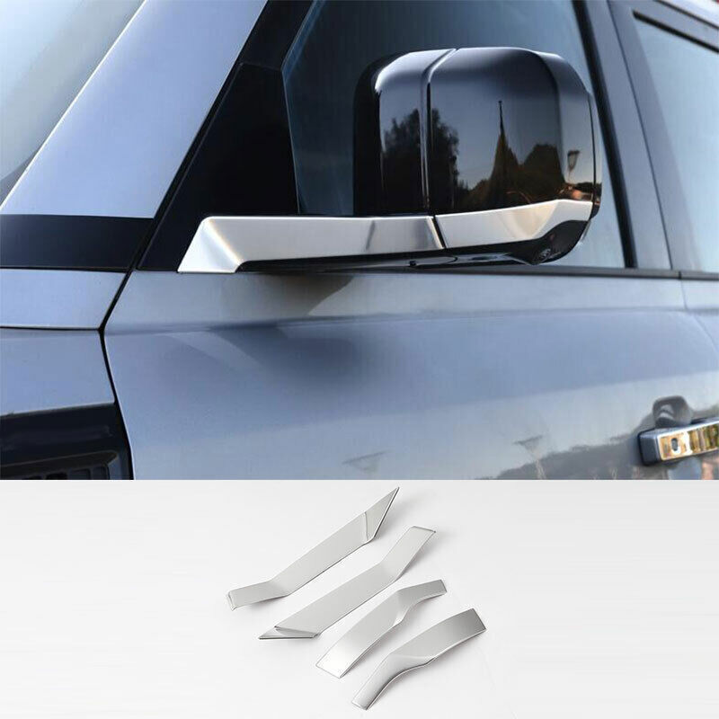 for Land Rover for Defender 20-2025 Silver Steel Rear View Mirror Anti-Scratch Strip