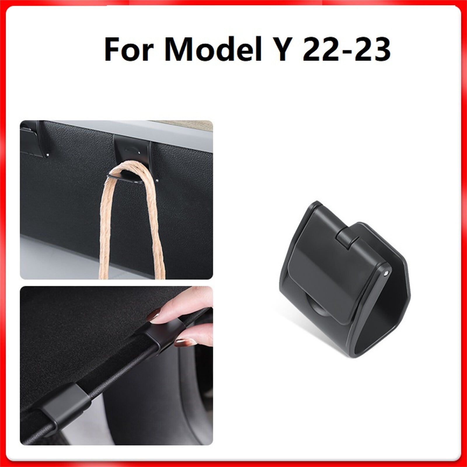 Durable Passenger Side Glove Box ABS Hook Foldable for Tesla Mode Y 2022-2023