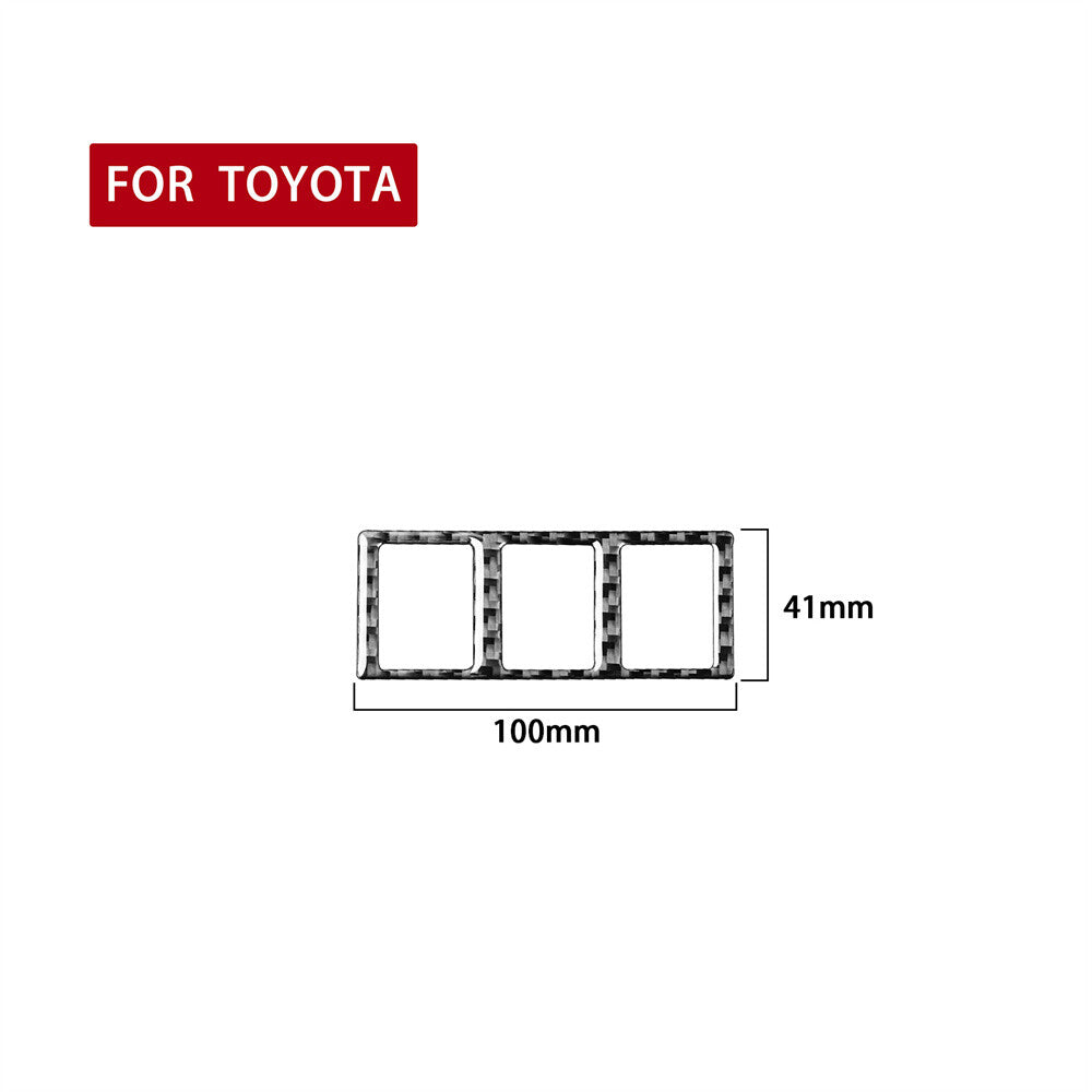 Carbon Fiber Model Switch Button Cover Trim Sticker for Toyota Tundra 2014-2018