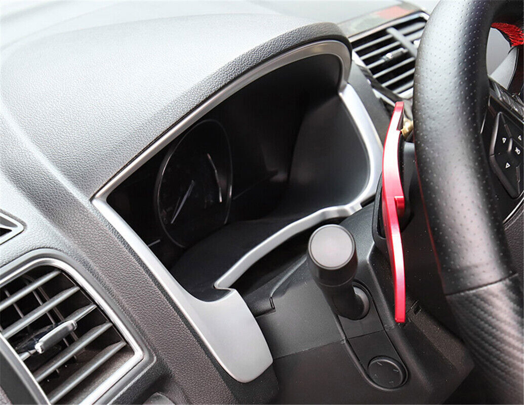 1X Silver Matte Instrument Dashboard Frame Cover Decor for Ford Explorer 16-2019
