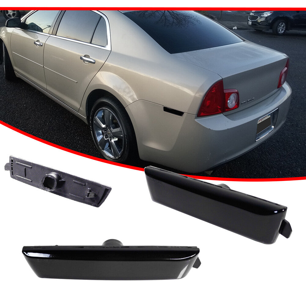 Smoked Lens Rear Cover Side Marker Light Housing Kit for 2008-2012 for Chevrolet Malibu
