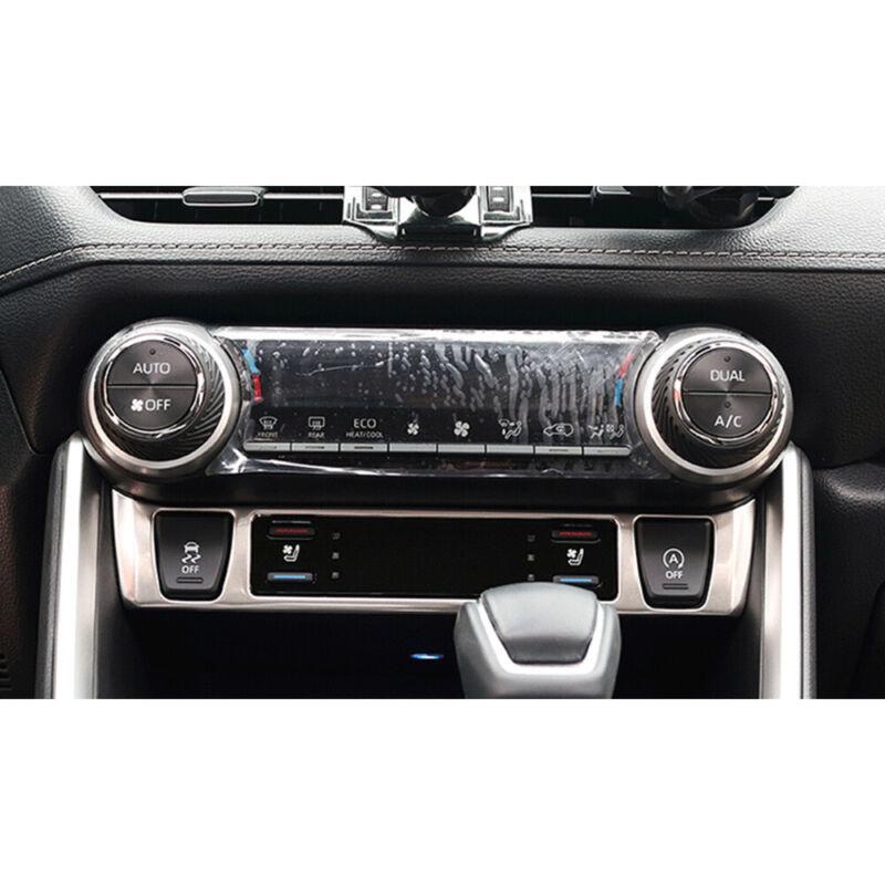 for Toyota RAV4 2019-2022 Silver Titanium Console AC Button Control Frame Trim