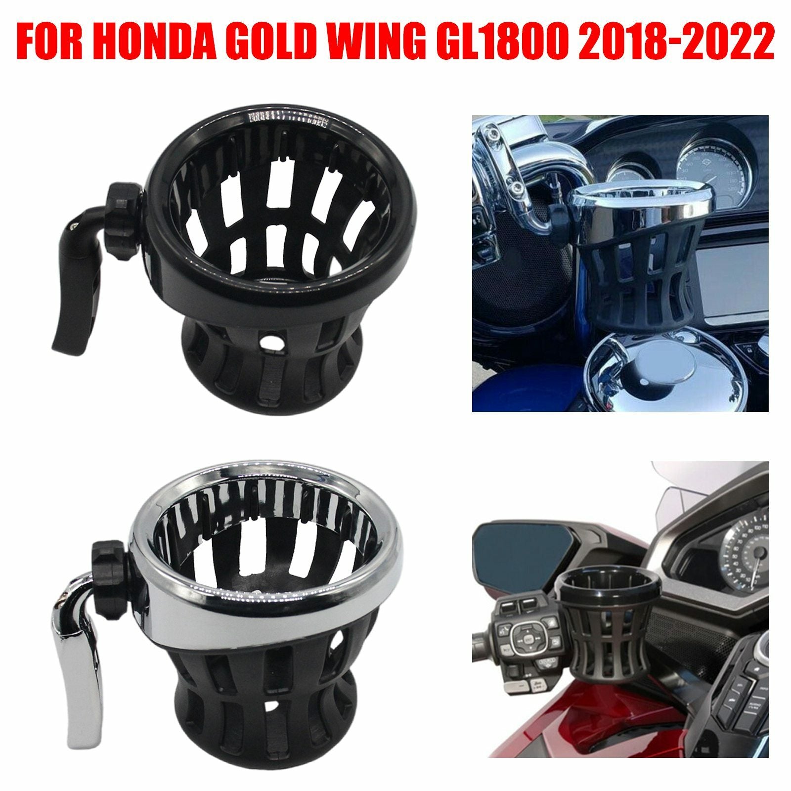 Motorcycle Handlebar Drink Cup Holder Fit for Honda Gold Wing GL1800 2018-2022 AT