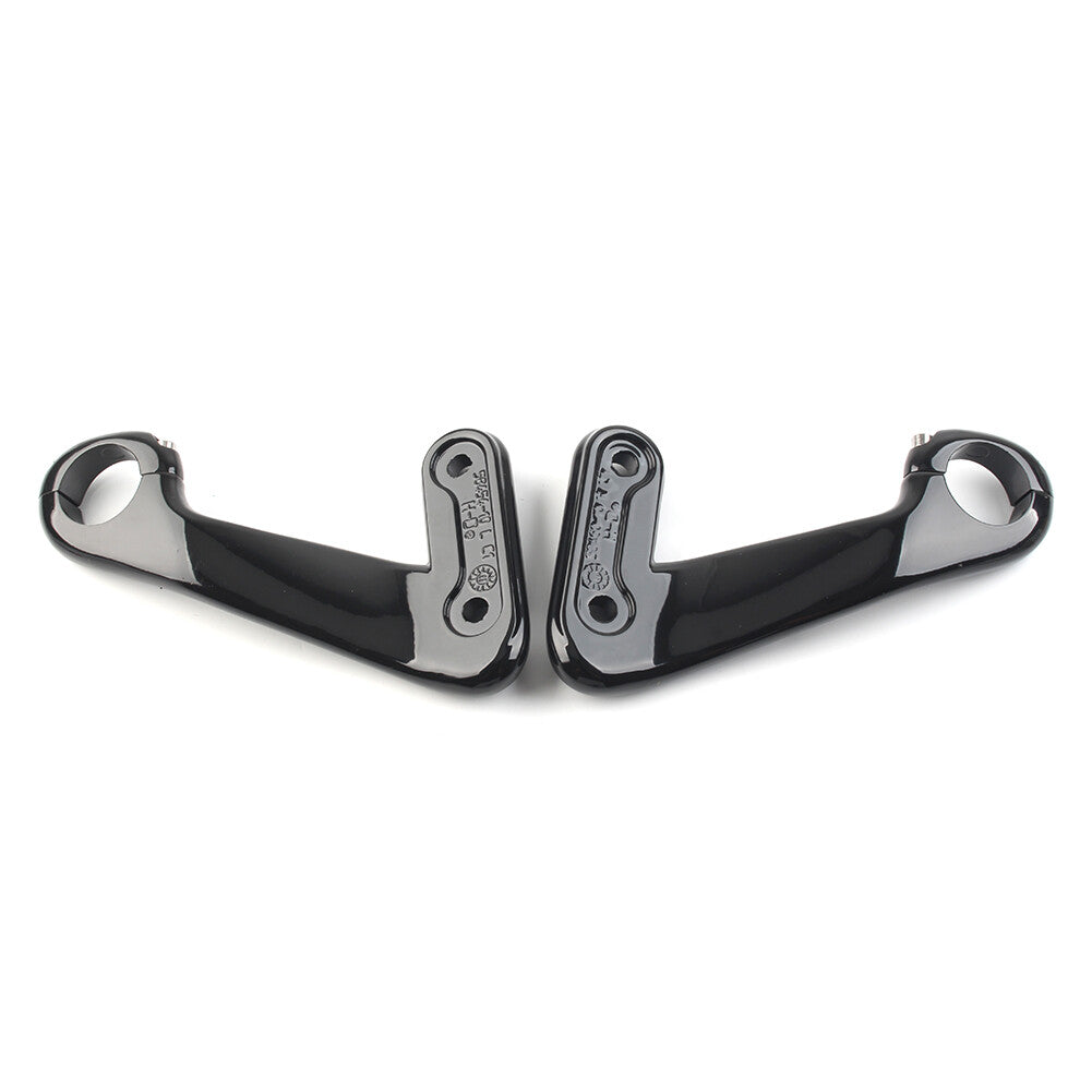 Black Front Fairing Support Brackets Mounts for Harley Road Glide 2010 2011-2013