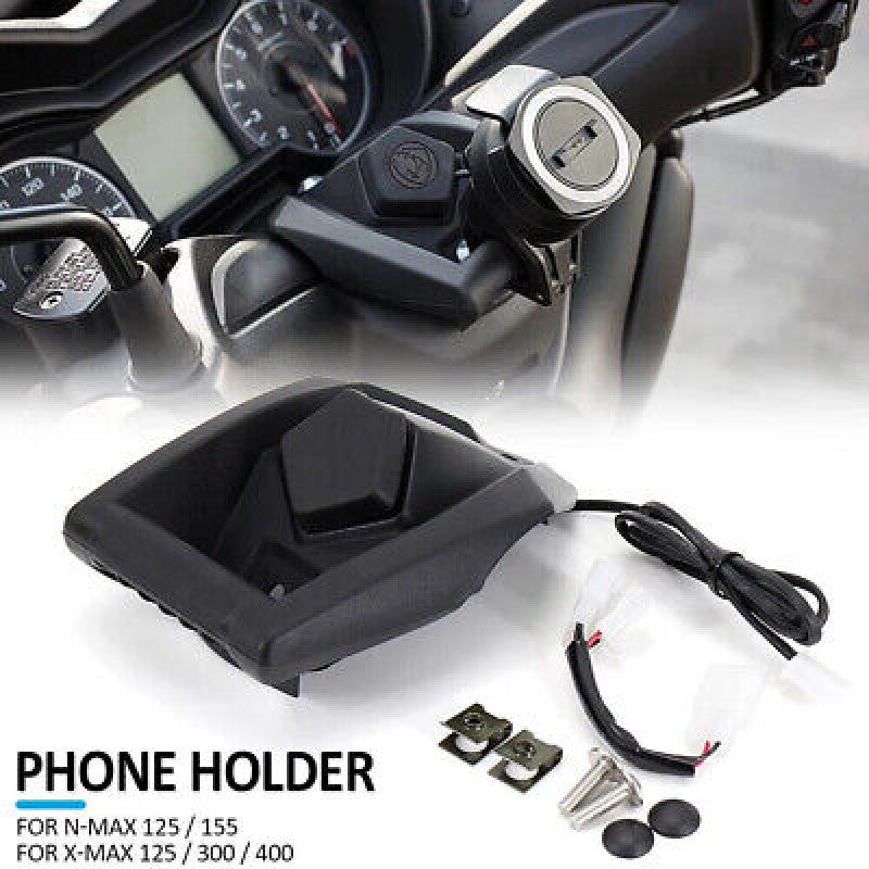Motorcycle GPS Navigation Bracket Charging Port for Yamaha X-MAX 300 400 NMAX155