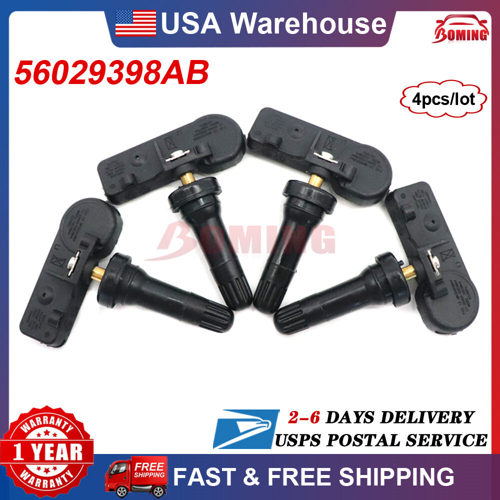 4x NEW TPMS TIRE PRESSURE SENSOR 56029398AB for CHRYSLER for JEEP for DODGE 433Mhz